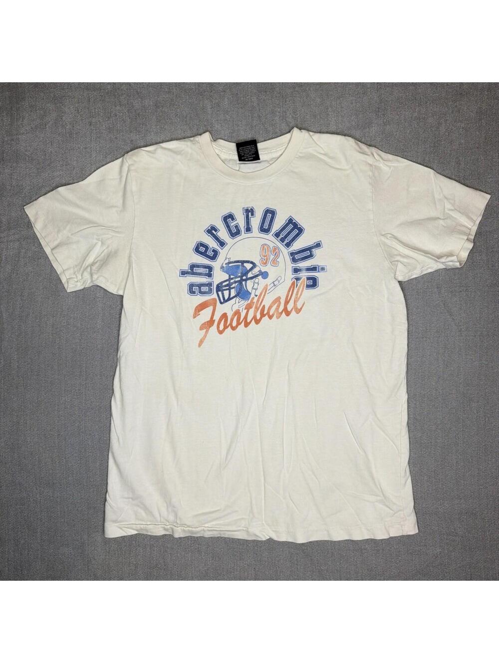 Abercrombie & Fitch Men’s Large Single Stitch Football Back Print Vintage Y2K